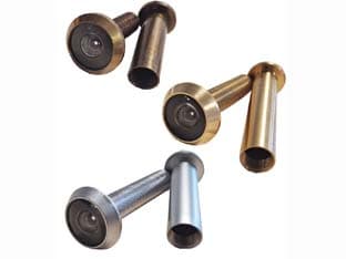 Spioncino Tondo in Ottone Ee ¸ 14 Mm, 70 120, 180°, Cromo Satinato 3 Pezzi - 2