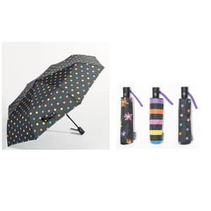 Ombrello Pieghevole Automatico Antivento AC Donna Assortito 12 Pezzi - 2