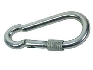 Moschettoni con Chiusura a Ghiera in Acciaio Nichelato Ø 10 mm 20 Pezzi - 2