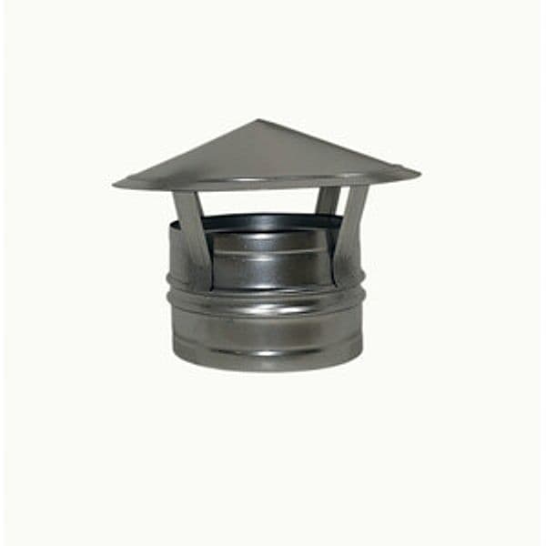 Fumaiolo Cappello Cinese Zincato D 13 cm 2 Pezzi - 2