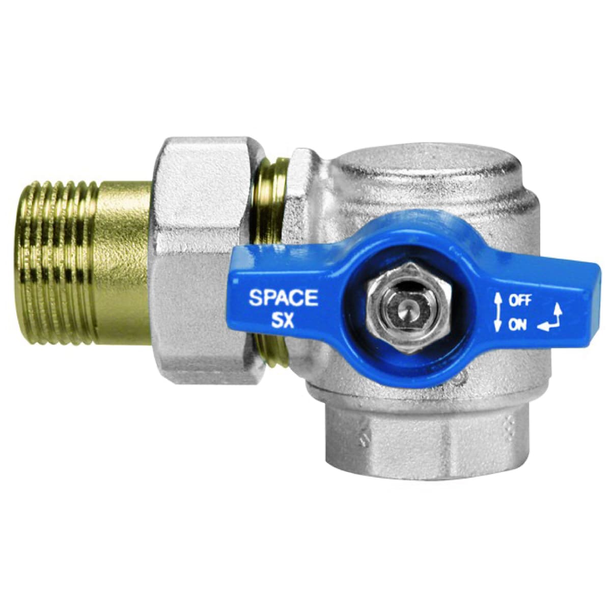 Valvola a Sfera a Squadra in Ottone con Verso Sinistro a Presa 2073B406SXB - 2