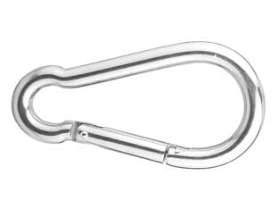 Moschettone da Pompiere Acciaio Nichelato 60 mm Quality 50 Pezzi - 2