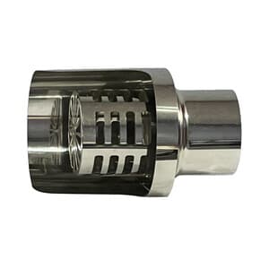 Terminale INOX Orizzontale D 8 cm - 2