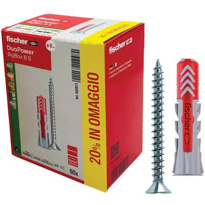 Tassello Nylon Duopower S Big Box Fischer 50 Pezzi - 2
