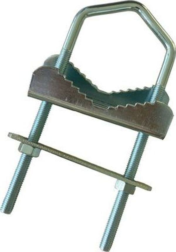 Zanca Antenna a Ringhiera Acciaio Zincato 25 a 40 mm 11,5 x 4 cm 25 Pezzi – Minutex