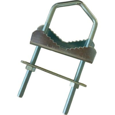 Zanca Antenna a Ringhiera Acciaio Zincato 25 a 40 mm 11,5 x 4,0 cm 25 Pezzi - 2