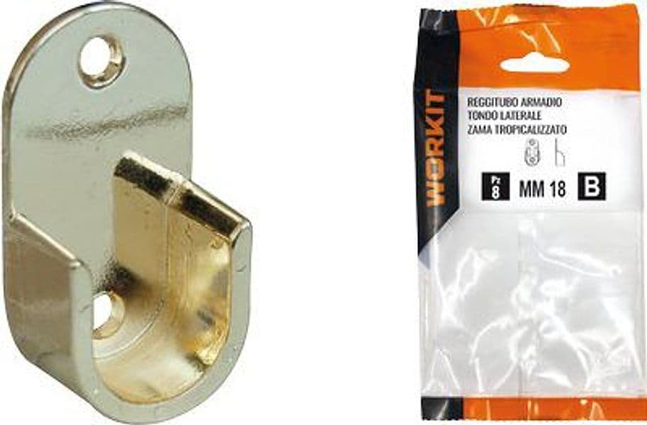 Reggitubo Armadio Tondo Laterale Self Workit 18 mm 2 Pezzi - 2