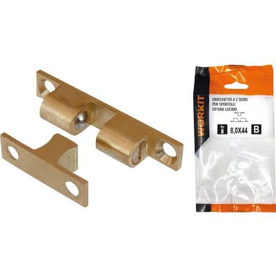 Cricchetto a 2 Sfere Sportelli Self Workit Ottone Lucido 8 x 44 mm - 2
