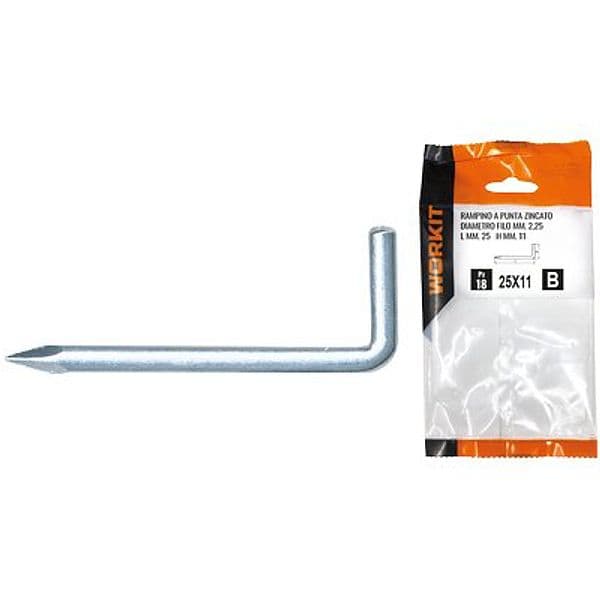 Rampino a Punta Zincato Self Workit Mod 16X35 25 x 11,5 x 2,25 mm 18 Pezzi - 2