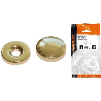 Orlo Sottovite con Borchia Ottone Lucido Self Workit 16 mm 8 Pezzi - 2