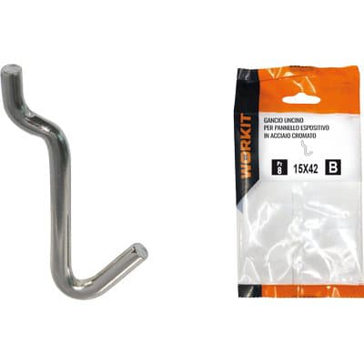 Gancio Uncino Acciaio Self Workit 15 x 42 mm 10 Pezzi - 2
