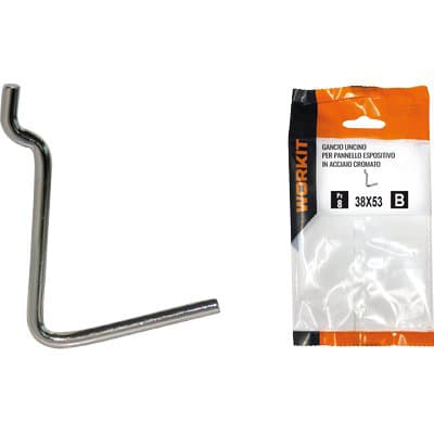 Gancio Uncino Acciaio Self Workit 38 x 53 mm 10 Pezzi - 2