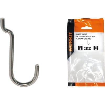 Gancio Uncino Acciaio Self Workit 22 x 53 mm 10 Pezzi - 2