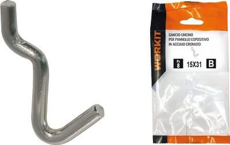 Gancio Uncino Acciaio Self Workit 15 x 31 mm 10 Pezzi
