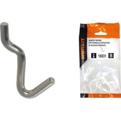Gancio Uncino Acciaio Self Workit 15 x 31 mm 10 Pezzi - 2
