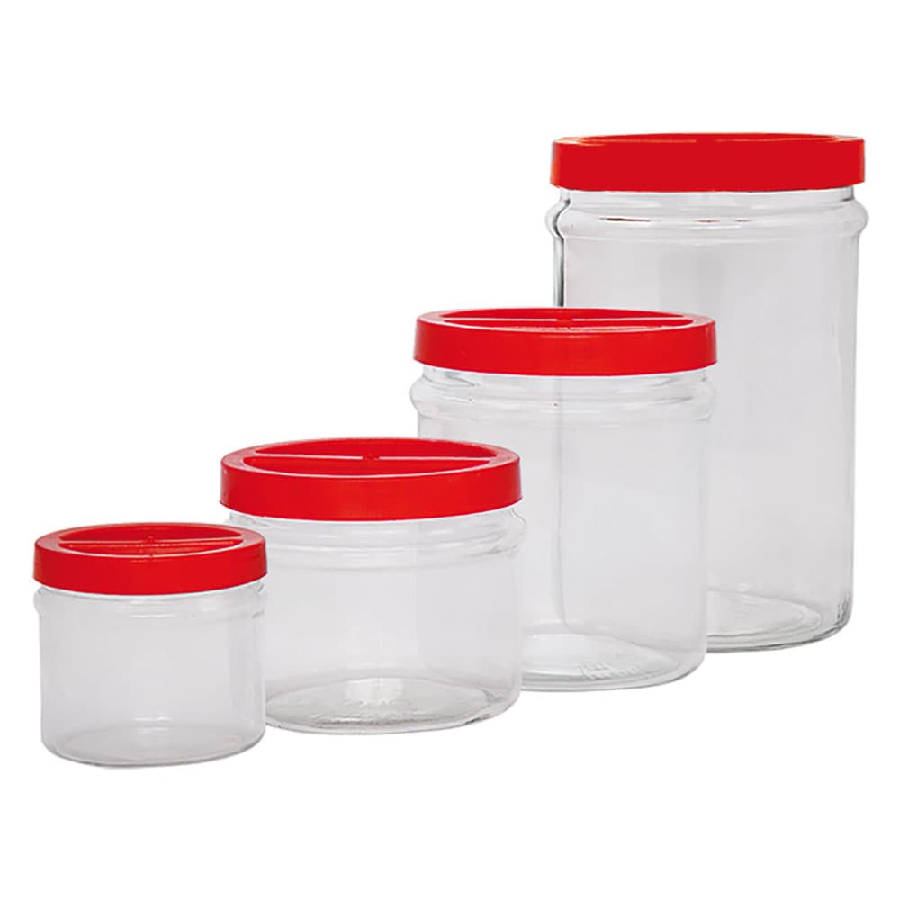 Vaso Ortes in Vetro per Alimenti 12 Pezzi Ø 140 mm 1 lt - 2