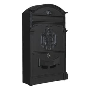 Cassetta Postale Regia Nero 9005 25,5 x 9 x 41CM - 2