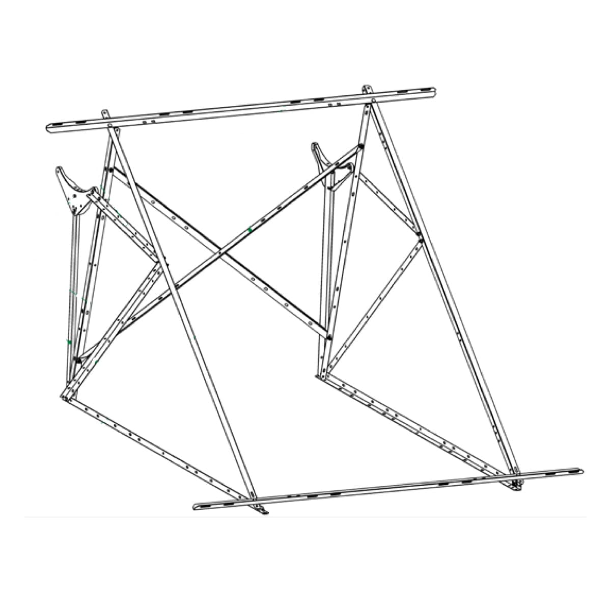 STRUTTURA DI MONTAGGIO UNIVERSALE TETTI PIANI E A FALDA PER SISTEMA SOLARE TERMICO CON INCLINAZIONE - STRUTTURA MONTAGGIO INCLINAZIONE 40Â°  - MAM - 2