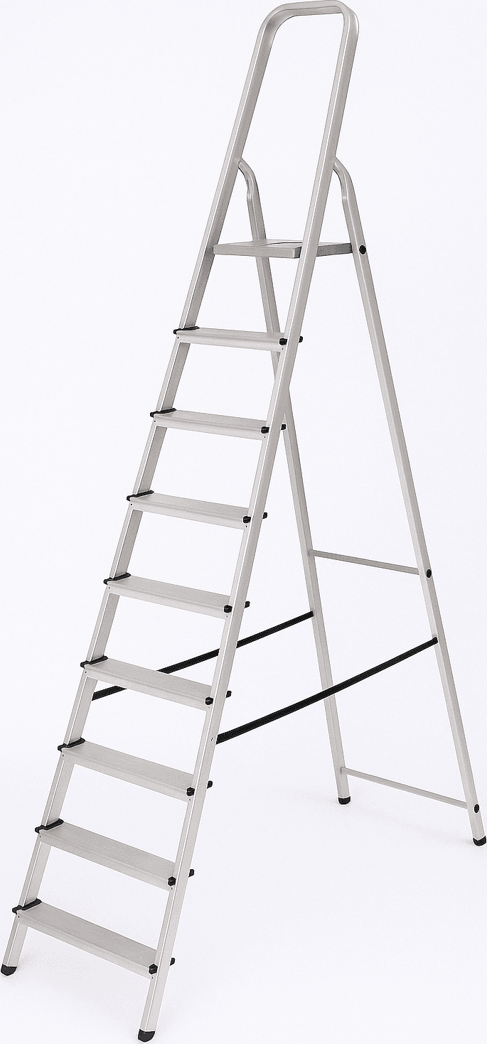 Scala in Alluminio Alfa Euroscala EN131 8 Gradini 53 CMX232H (171H Pedana) - 2