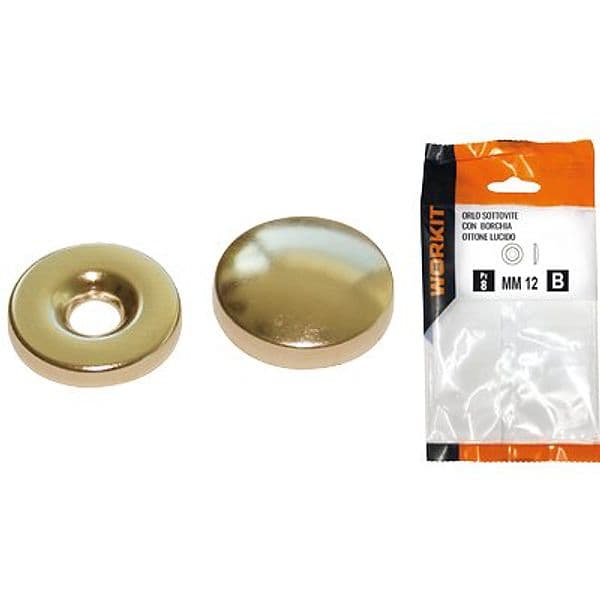 Orlo Sottovite con Borchia Ottone Lucido Self Workit 20 mm 6 Pezzi - 2