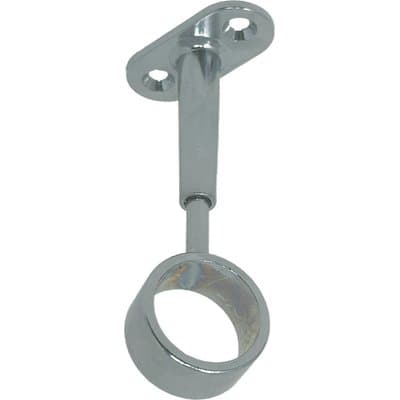 Reggitubo Armadio Tondo Regolabile Centrale Cromato H 63 mm 20 mm 12 Pezzi - 2