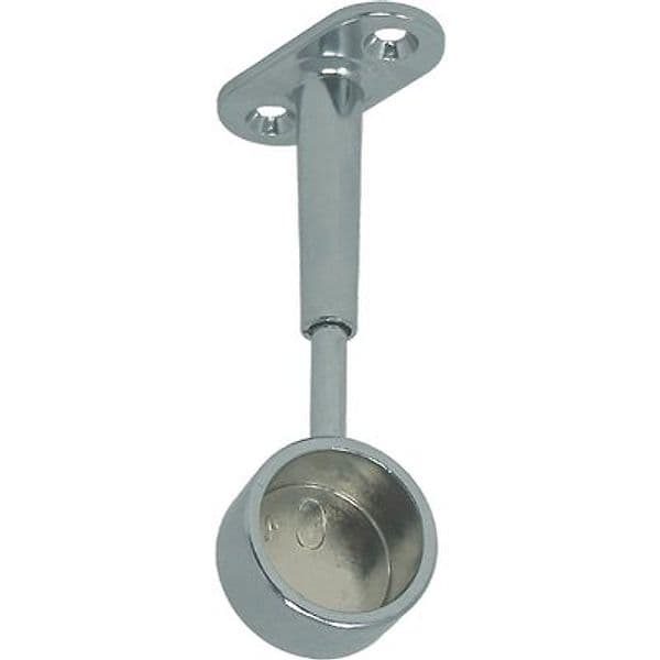 Reggitubo Armadio Tondo Regolabile Finale Cromato H 65 mm 25 mm 12 Pezzi - 2