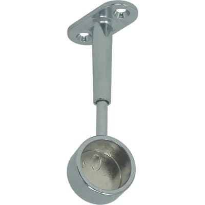 Reggitubo Armadio Tondo Regolabile Finale Cromato H 63 mm 20 mm 12 Pezzi - 2