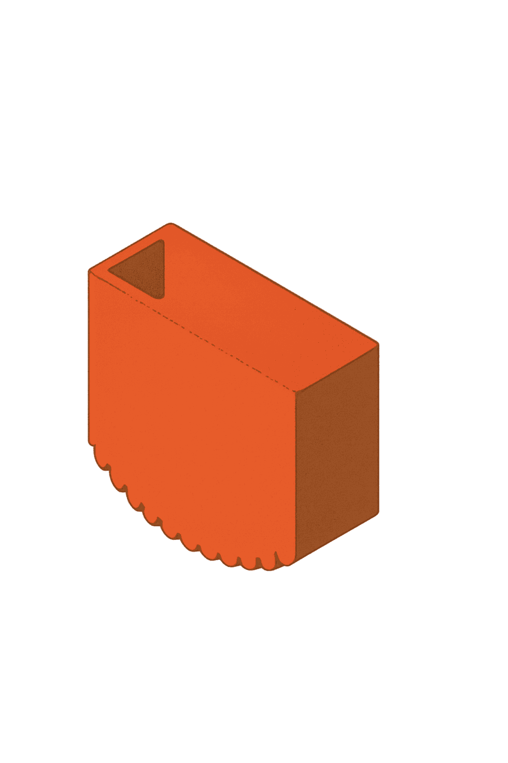 Piedino Esterno di Ricambio 60X25 Arancio Marchetti 2 Pezzi - 2