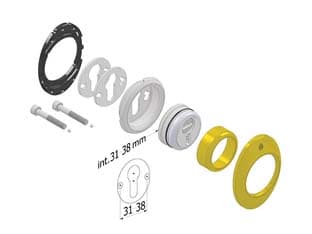 Defender Meccanico 4280 Mecdef Ottone Lucido Ø 46 mm MMX20H. Interasse 31 - 2
