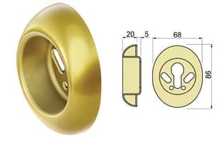 Bocchetta Antistrappo A5683GR Ottonato Lucido 68 MMX86X25H. Ø 50 mm - 2