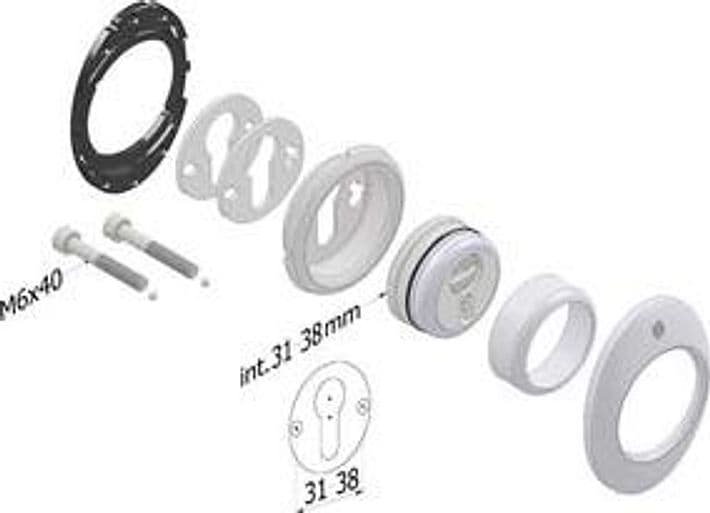 Defender Meccanico 4280 Mecdef Cromo Satinato Ø 46 mm MMX20H. Interasse 31 - 2