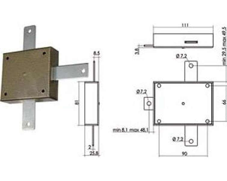 Deviatore Applicare per Serratura Quintuplice (140 40) Moia - 2