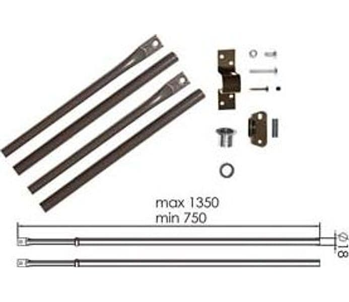 Aste per Serratura Triplice 100T Ø 18 mm Moia - 2