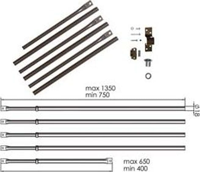 Aste per Serratura Quintuplice 100Q Ø 18 mm Moia - 2