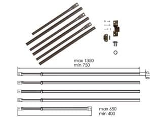 Aste per Serratura Quintuplice 100Q Ø 18 mm Moia - 2