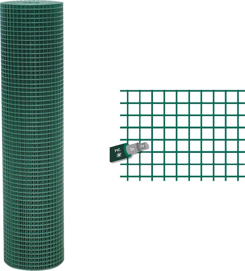 RETE ELETTROSALDATA PLASTIFICATA 12 x 12 Filo Ø mm. 1,2 - H. cm 100 x mt. 10  - SIDEX - 2