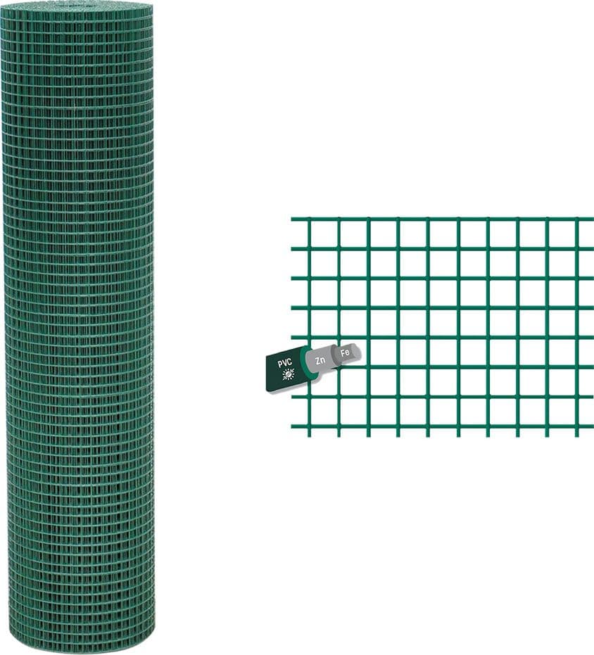 RETE ELETTROSALDATA PLASTIFICATA 12 x 12 Filo Ø mm. 1,2 - H. cm 50 x mt. 25  - SIDEX