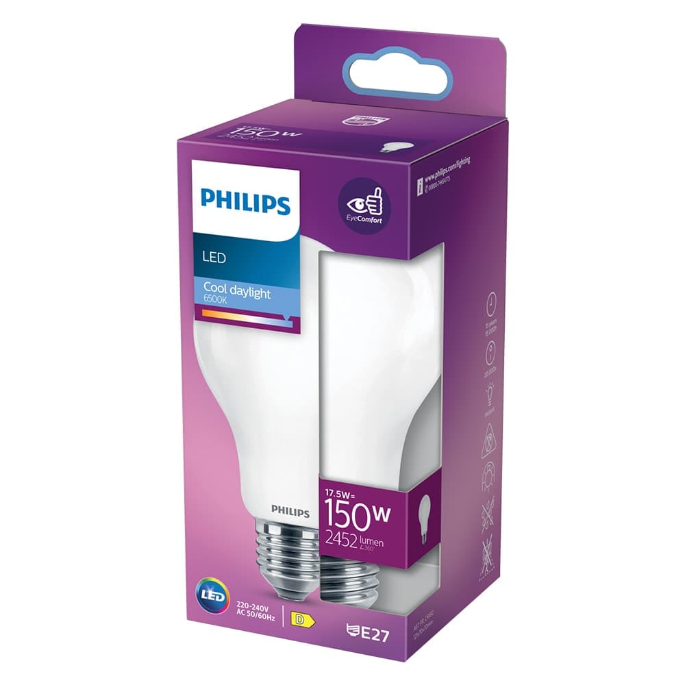 LAMPADA A LED 'GOCCIA' FREDD.6500K 17,5 W=150W E27 - 2452 lm- 4 pezzi  - PHILIPS - 2