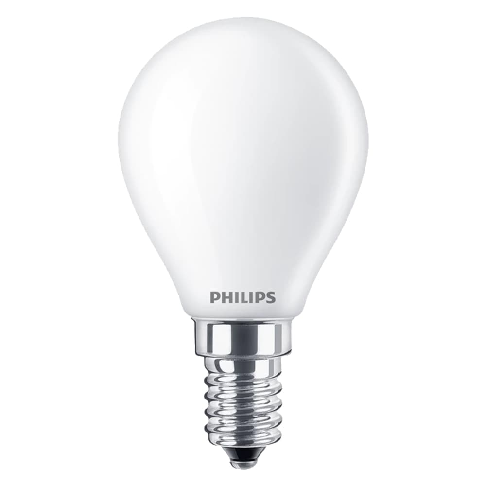 Lampada a LED Calda 2700K Philips Sfera 4,3 W=40W E14 470 Lm 4 Pezzi - 2