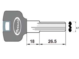 Chiave Grezza Profilo Piatto 4000.K.G R1 Potent 10 Pezzi - 2
