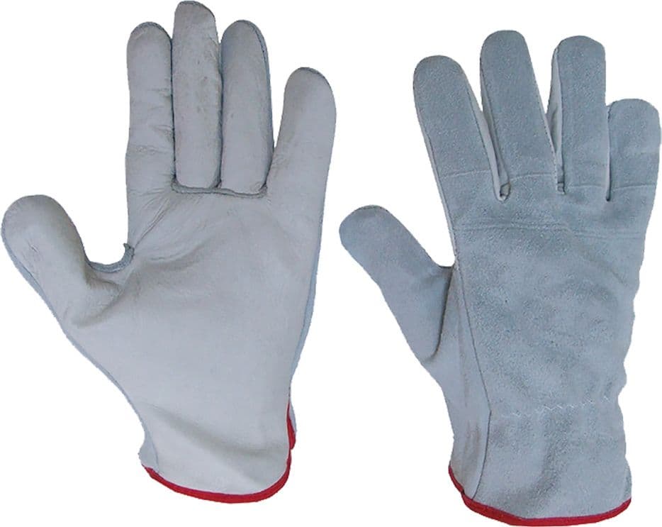 Guanti Palmo Pelle Dorso Crosta TG.10 12 Coppia - 2