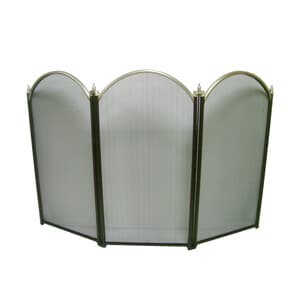 Parascintille 3 Pannelli 98,5 x 1,5 x 61 per Camino Argento - 2