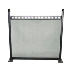 Parascintille a Pannello 63,5 x 61,5 per Camino Nero - 2