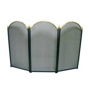 Parascintille 3 Pannelli 98,5 x 1,5 x 61 per Camino Oro - 2