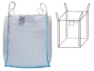 Saccone in Polipropilene Fondo Chiuso e Bocca Aperta 90 CMX90X120 5 Pezzi - 2