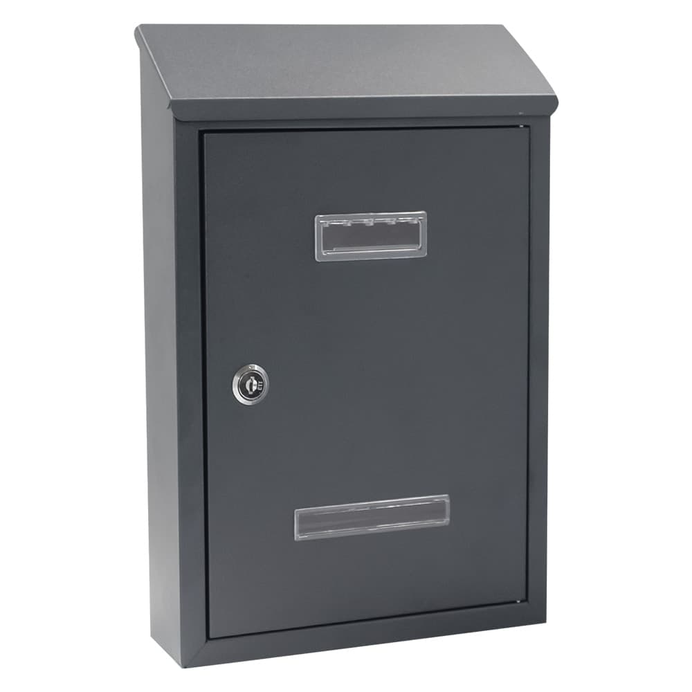 CASSETTA POSTALE 'PEONIA' cm 24,5x7,5x H.36 - grigio antracite  - KASART
