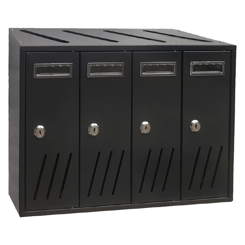 Cassetta Postale Condominiale 4 Posti Antracite 42,5 x 17,5 x H30 cm - 2