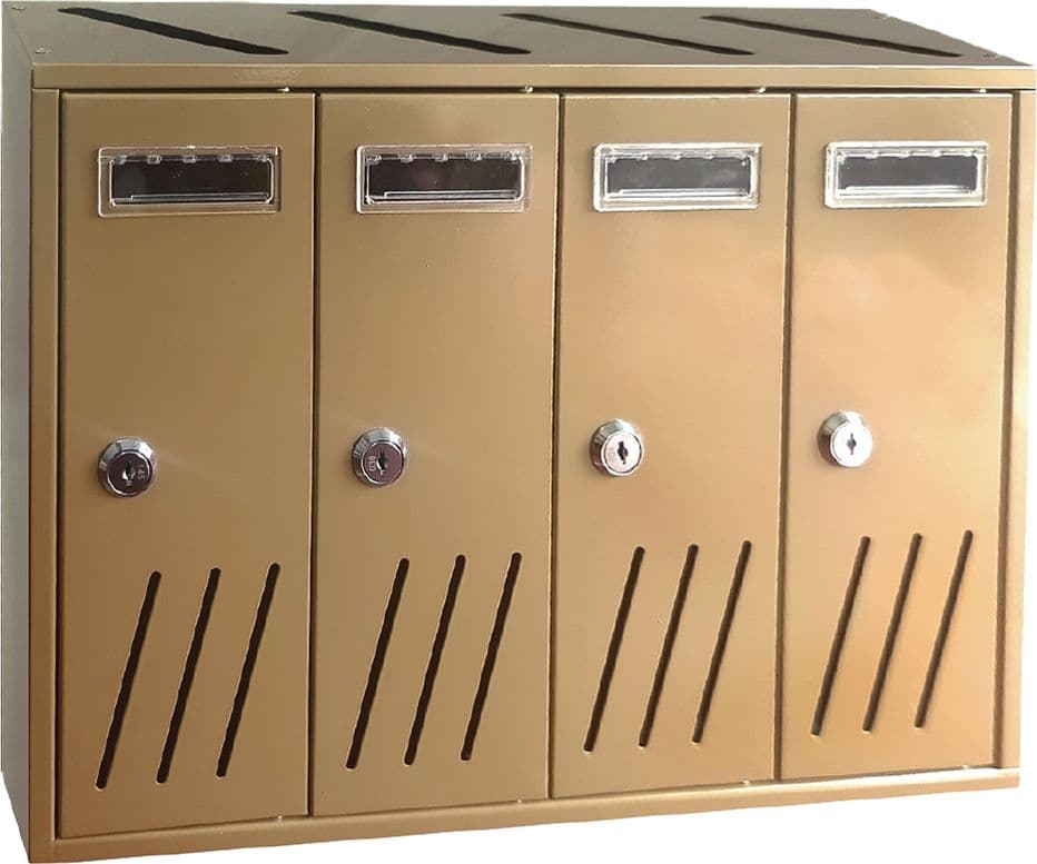 CASSETTA POSTALE 4 posti - bronzo - 42,5x17,5x H. 30  - KASART - 2