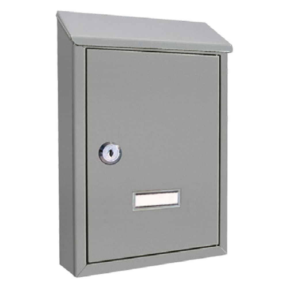 CASSETTA POSTALE 'NINFEA' cm 20,5 x 6,8 x H.30 - grigio argento  - KASART