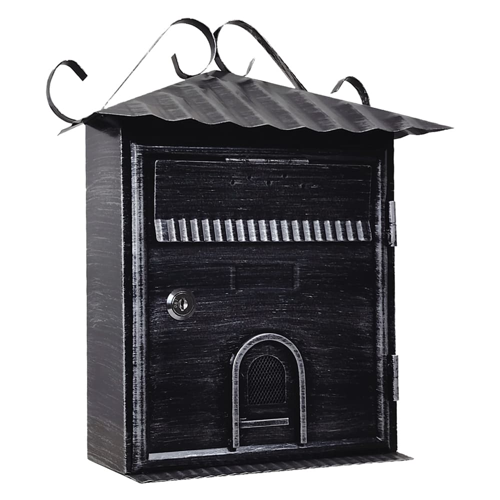 Cassetta Postale Kasart Fiordaliso Argento Nero Antico 30 x 10,5 x 36 cm - 2